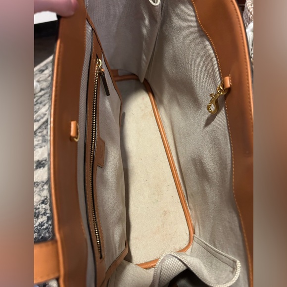 MCM Tan Leather Tote Bag - Picture 5 of 12